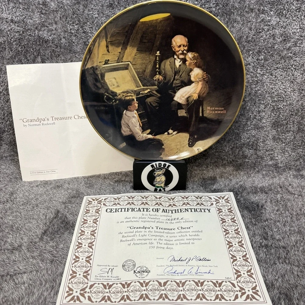 VINTAGE Norman Rockwell Collector‎ Plates Lot of 12 w/ COAs Decorative China